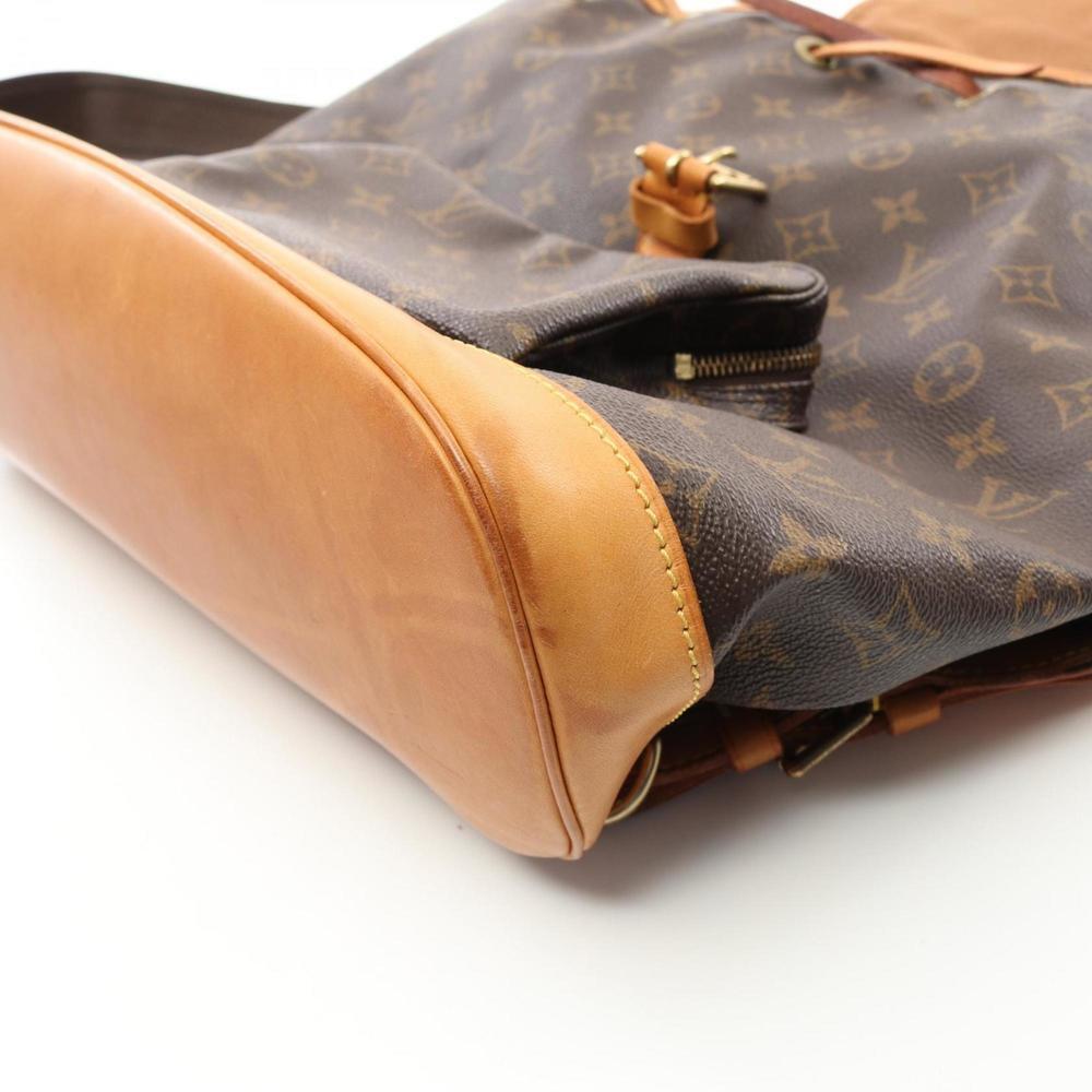LOUIS VUITTON Brown Monogram Leather Backpack - Picture 8 of 11